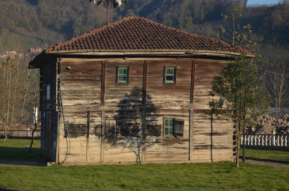 old wooden house in the village