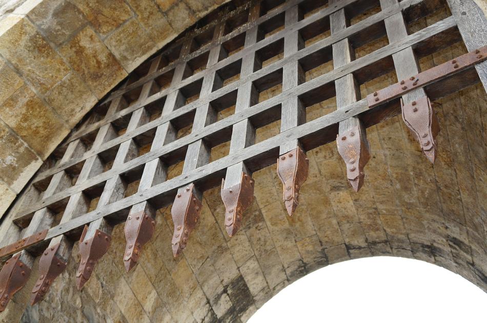 iron grating as an entrance to the old city