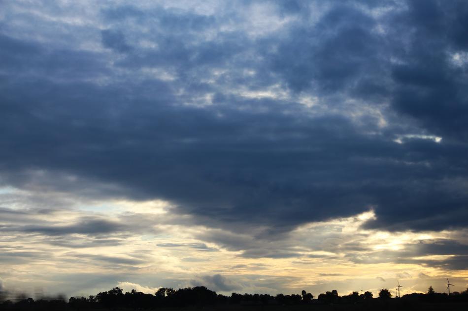 Blue Dark Sky Clouds weather