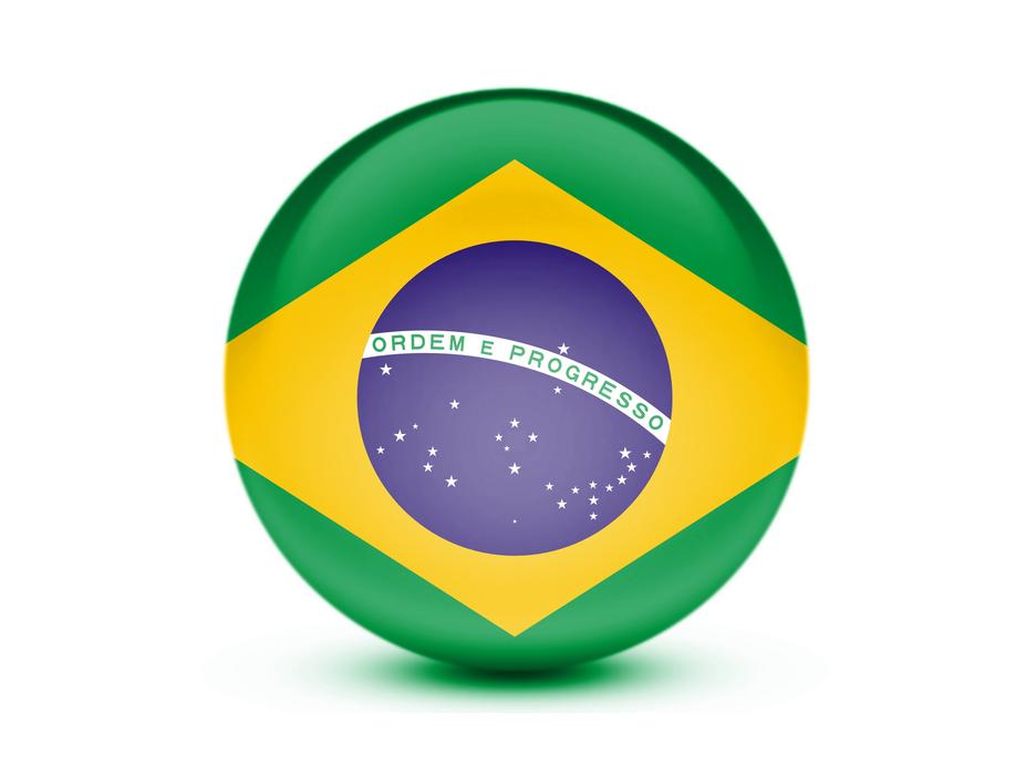 flag brazil as a 3d drawing