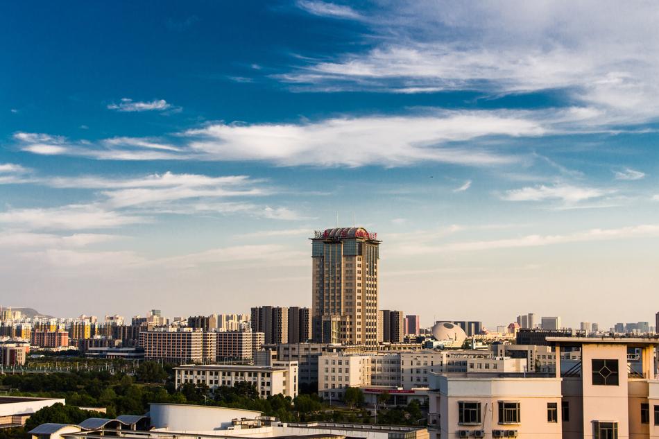 panoramic view of architecture in Nanjing
