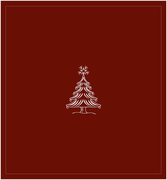 christmas card white tree card