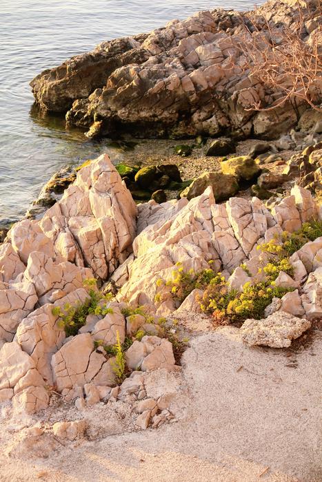 beach rocks view