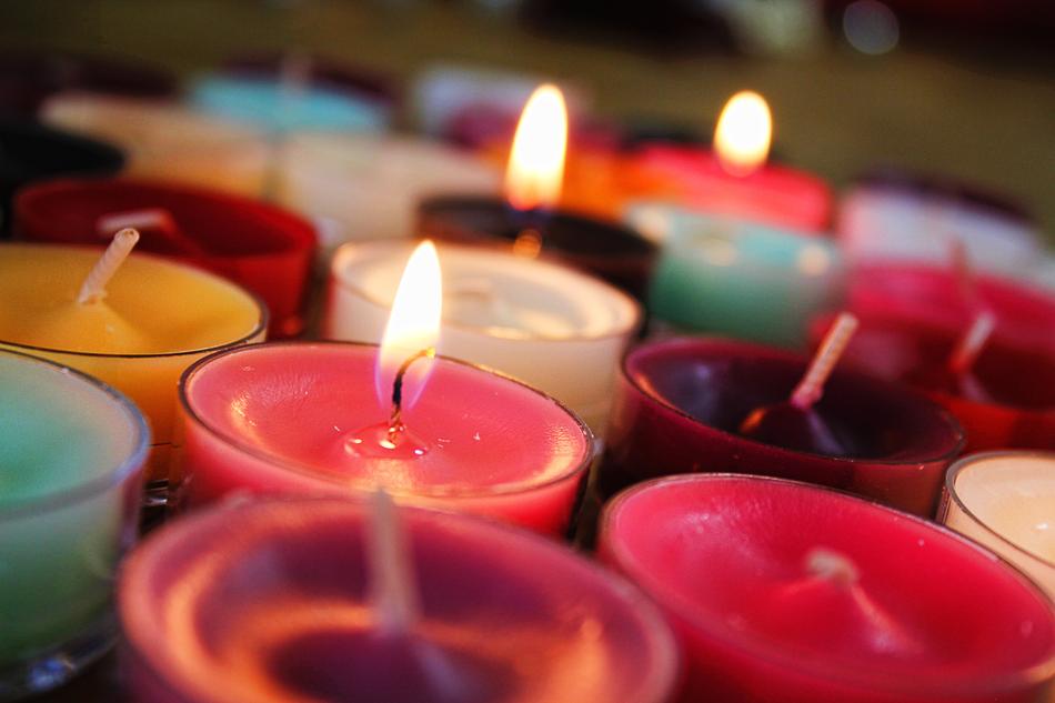 Colourful Candles Flames