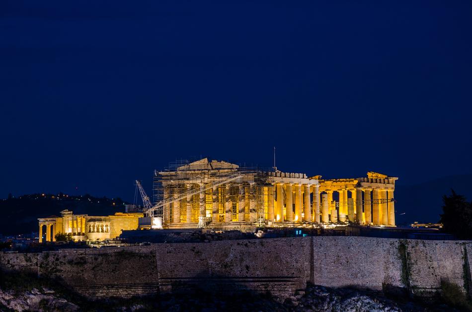 a magnificent building in the evening