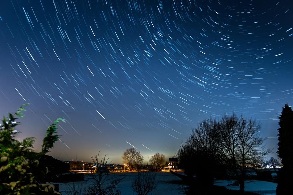 Starry sky in motion