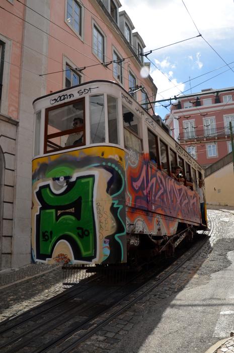 graffiti train on the street