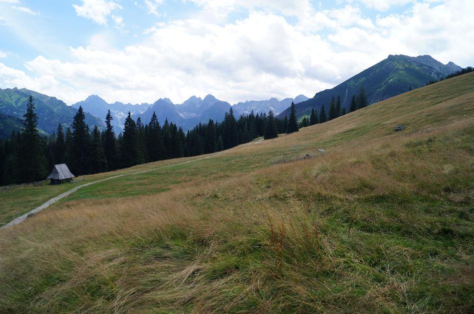 road along the hill in the Tatras