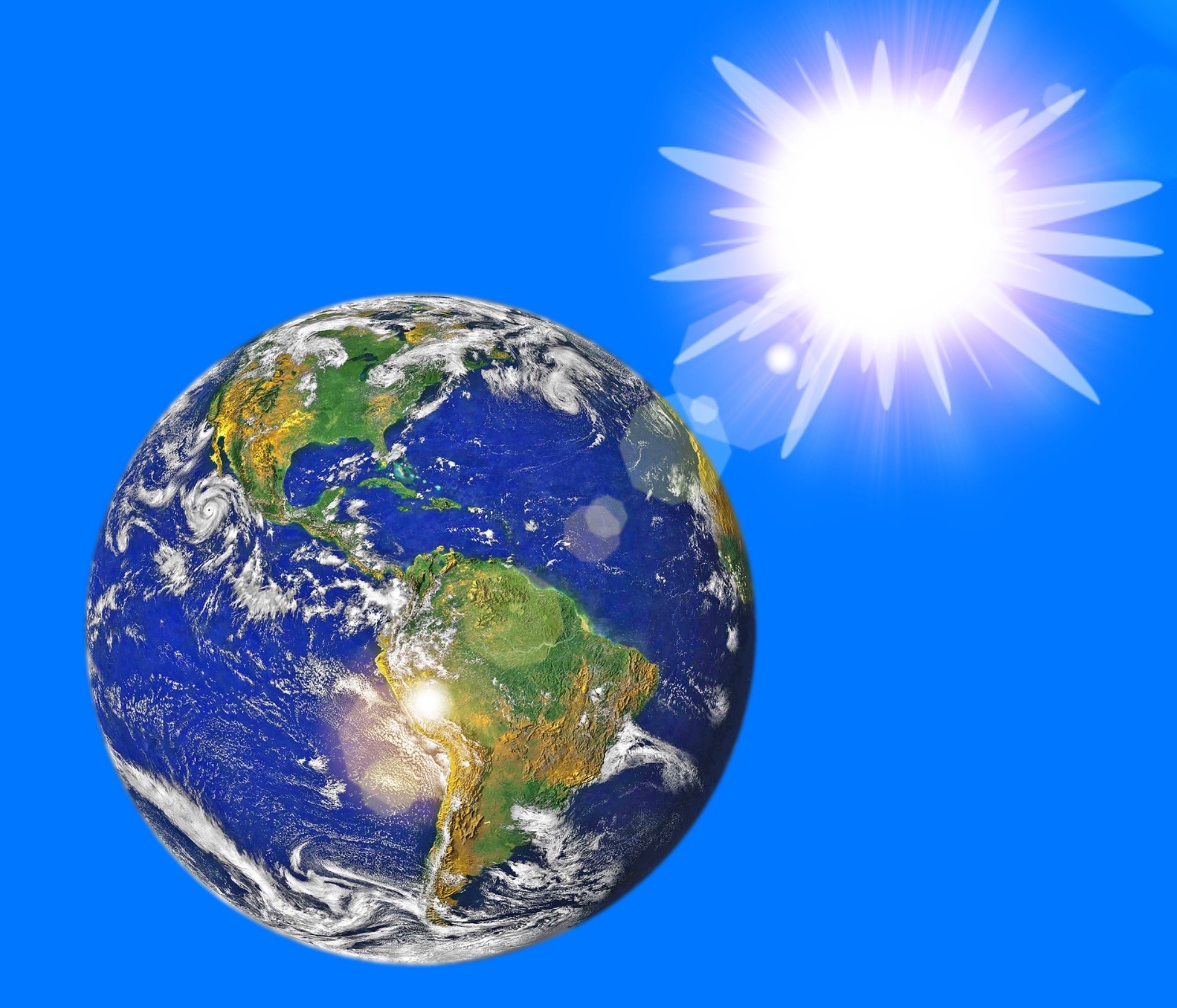 World earth sunlight free image download