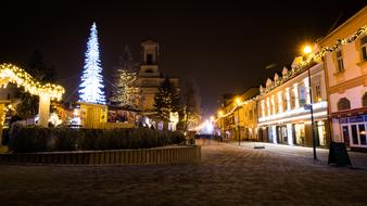 Christmas tree In The Poprad Slovakia