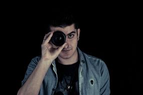 Lens and Man Model