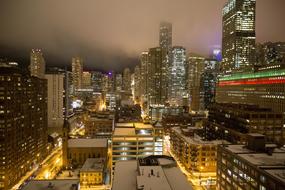 Chicago in Christmas lights