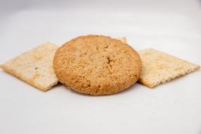 Close-up of the beautiful, different cookies, on the white surface