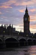 historic architecture over the bridge in london