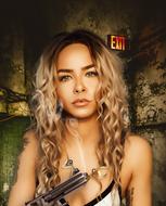 female woman hard woman portrait
