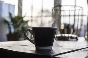 hot mug on the table