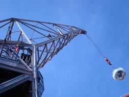 Harbour Crane with load at sky, germany, Hamburg