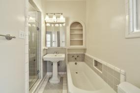 white interior in the bathroom