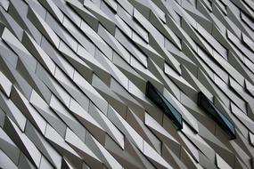 Titanic Belfast, visitor attraction, detail of facade, uk, northern ireland