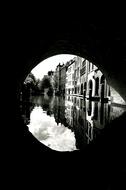 Black and white photo of Utrecht Canal Netherlands