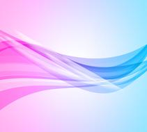 pink and blue background with waves