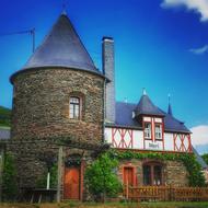 farmhouse with tower in saxony