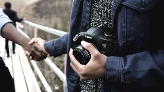 Canon Camera in male Hand