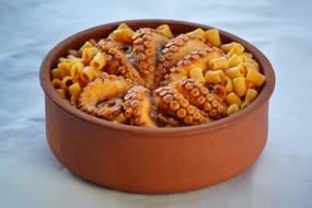 boiled octopus dish