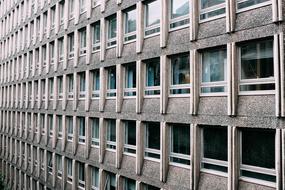 concrete in the facade of a modern building