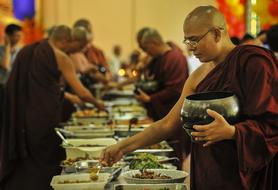 Theravada Buddhism Monk Having