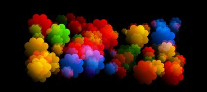 abstract clouds balls as background