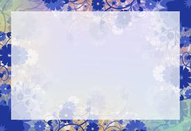 floral background blue drawing