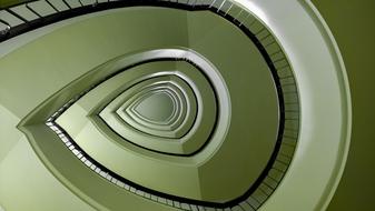 top view of a twisted staircase