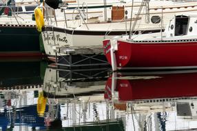 Boats Marina Reflections