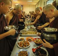 Theravada Buddhism Monks Having