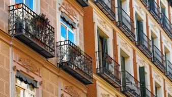 Building facade in Spain Madrid