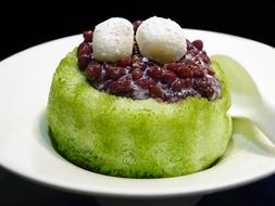 Dessert Red Bean Ice Green
