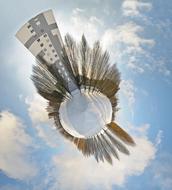 big Building on Small Planet drawing
