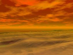 photo of orange snow over the Sahara Desert
