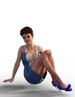 woman sitting happy girl casual