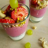 sweet dessert in a glass
