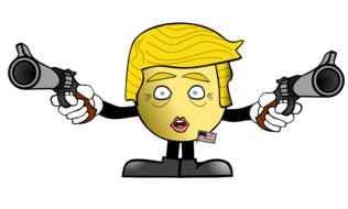 donald trump with a gun