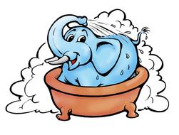 elephant bad shower