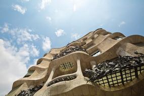 wonderful building facade in Barcelona, Spain