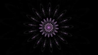 fractal mandala delicate drawing
