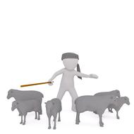 Male 3D shepherd drawing