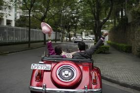 happy license in the car