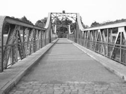 monochrome photo of splendid Bridge in Wroclaw