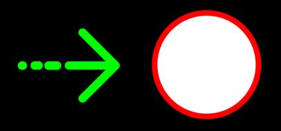 arrow green red figure circle