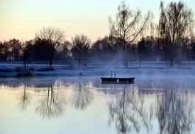 Lake Winter Fog